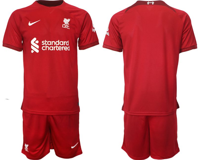 Men 2022-2023 Club Liverpool home red blank Soccer Jersey